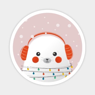 Christmas baby seal Magnet